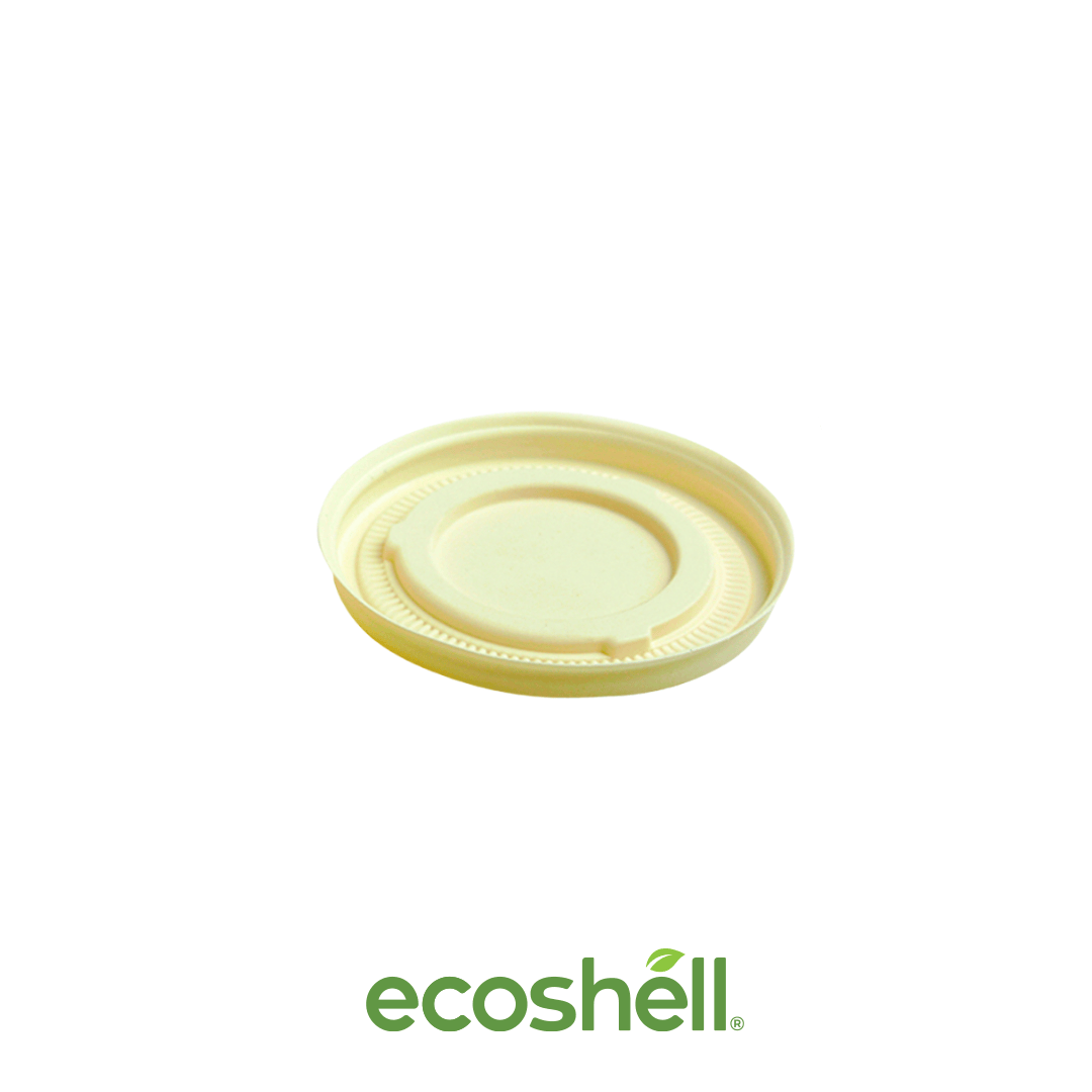 Tapa Soufflé Cup 2 Oz Compostable Hecha con fécula de maíz (86% orgánica) ♻️ Alternativa sin plástico ni contaminantes