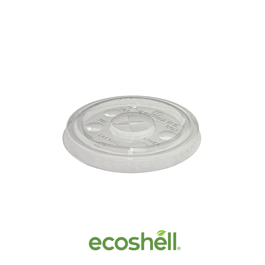 Tapa Transparente 12, 16 Y 24 Oz Con Agujero Compostable PLA (bioplástico de maíz)  Certificación SEDEMA ECO-09