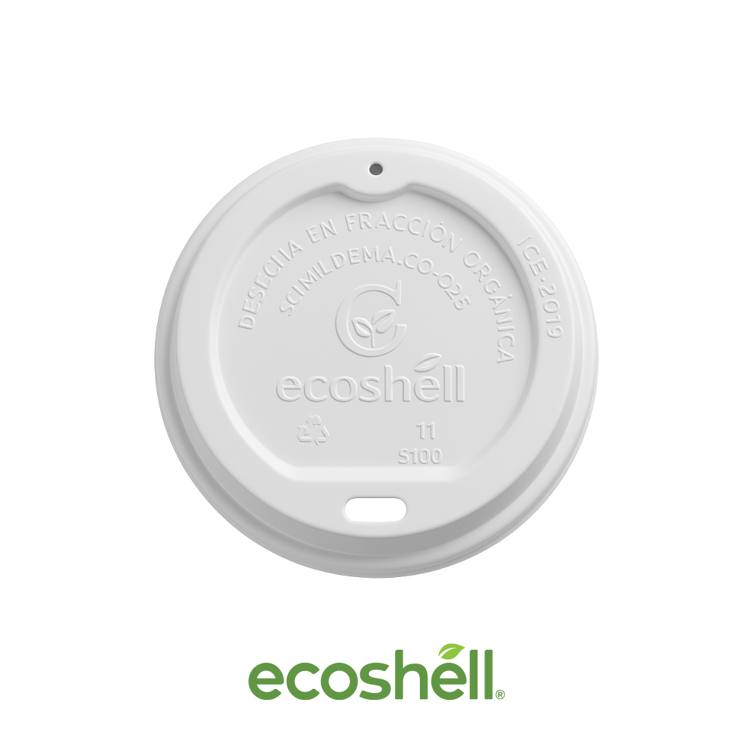 Tapa Vaso Para Café 8, 12 Y 16 Oz Compostable Hecha de PLA (bioplástico vegetal). ♻️ Alternativa sin plástico ni contaminantes