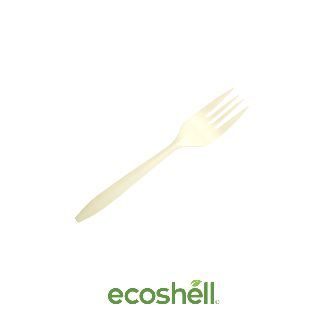 Tenedor 6" Compostable Fécula de maíz Certificación SEDEMA ECO-09