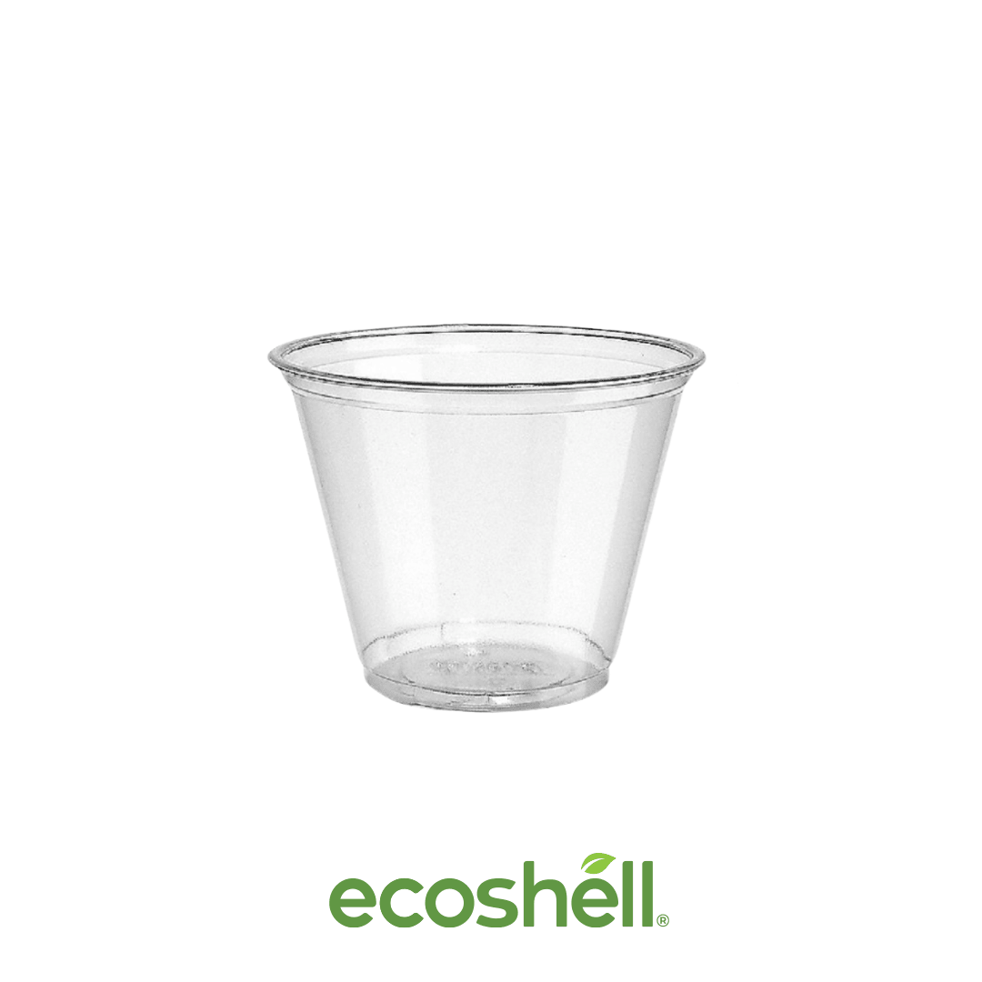 Vaso Transparente 9 Oz Compostable PLA (bioplástico de maíz)  Certificación SEDEMA ECO-09