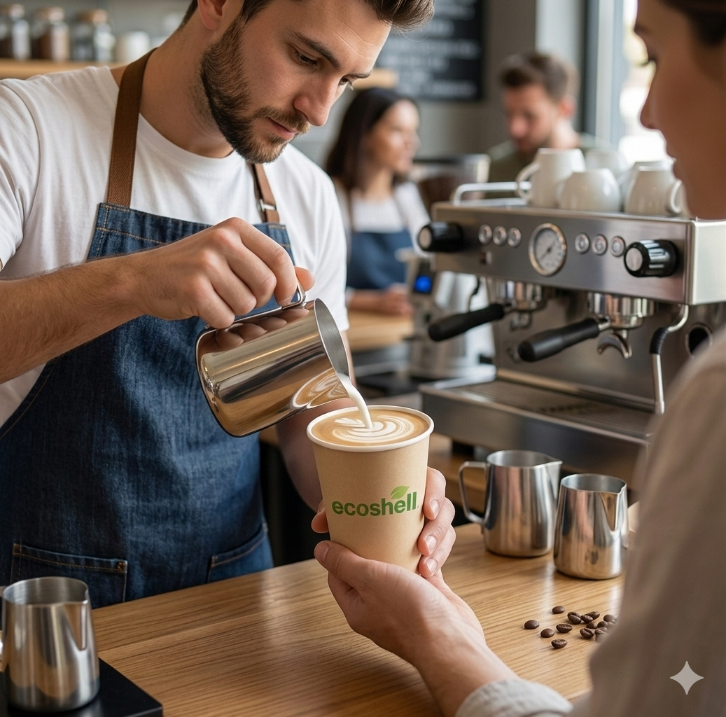 Vaso Compostable 12 oz Ecoshell - Biodegradable de Fécula de Maíz