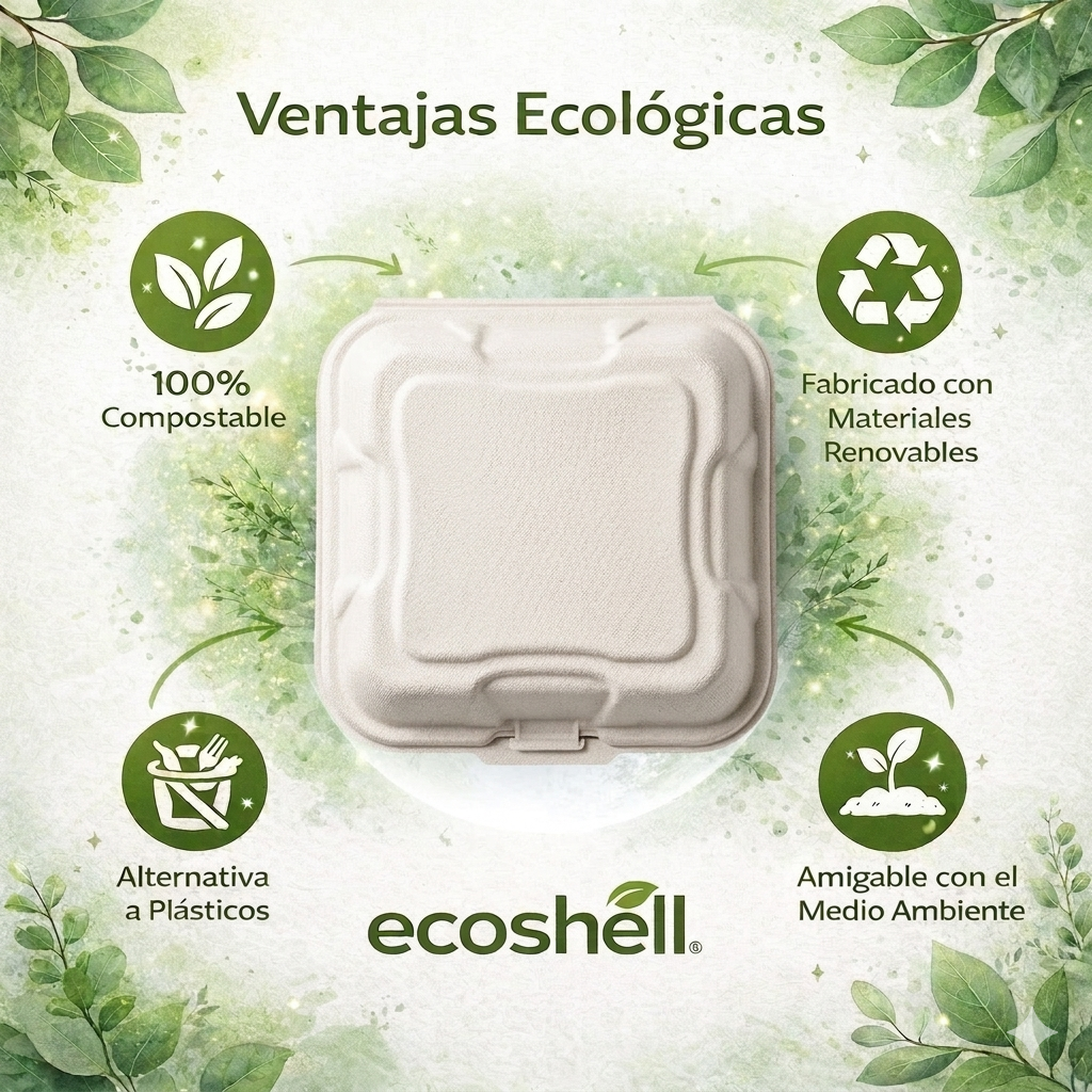 Hamburguesero 6x6 Compostable
