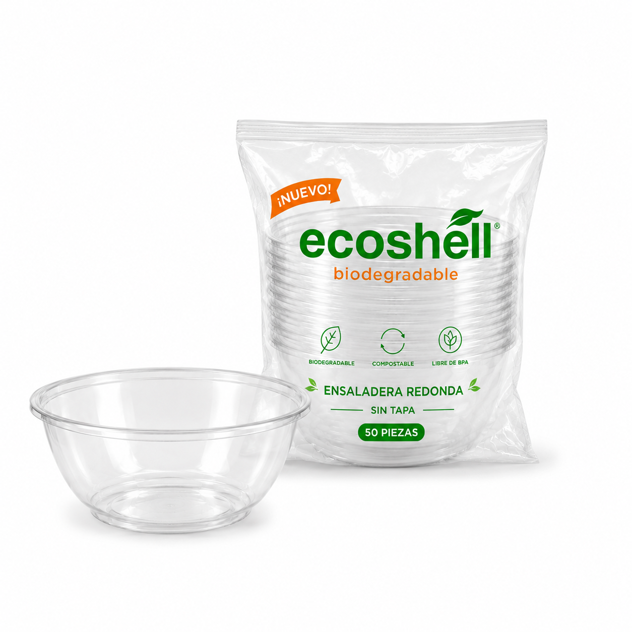 Ensaladera 24 Oz Compostable